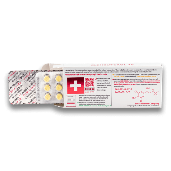 Swiss Pharma Steroids | Tablet of Clenbuterol 40 mcg for Effective Weight Loss and Muscle Preservation