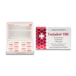 Swiss Pharma Steroids | Ampoule of Testabol 100, Testosterone Propionate 100 mg/ml for Fast-Acting Muscle Enhancement