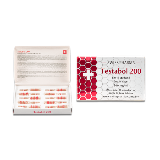 Swiss Pharma Steroids | Ampoule of Testabol 200, Testosterone Cypionate 200 mg/ml for Muscle Enhancement