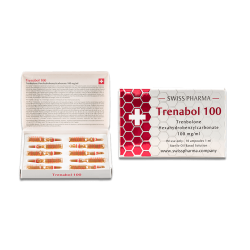 Swiss Pharma Steroids | Ampoule of Trenabol 100, Trenbolone Hexahydro 100 mg/ml for Extreme Muscle Enhancement