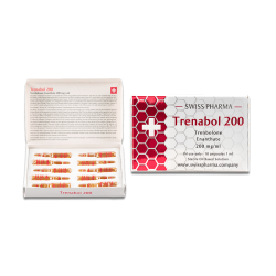 Swiss Pharma Steroids | Ampoule of Trenabol 200, Trenbolone Enanthate 200 mg/ml for Prolonged Muscle Growth